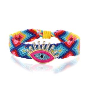 evil eye mati adjustable friendship bracelet NEW